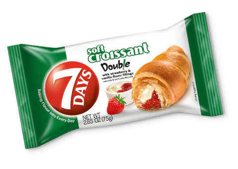 7 Days Soft Croissant with Strawberry and Vanilla, 75g