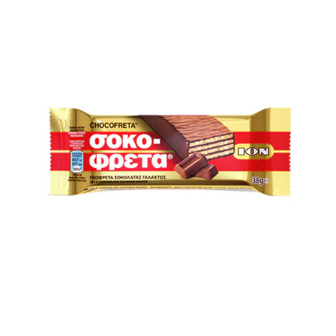 ION Chocofreta - Milk Chocolate Covered Wafers 38g