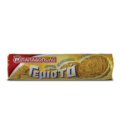 Papadopoulos Gemista Biscuits Filled with Banana Flavor 200g 